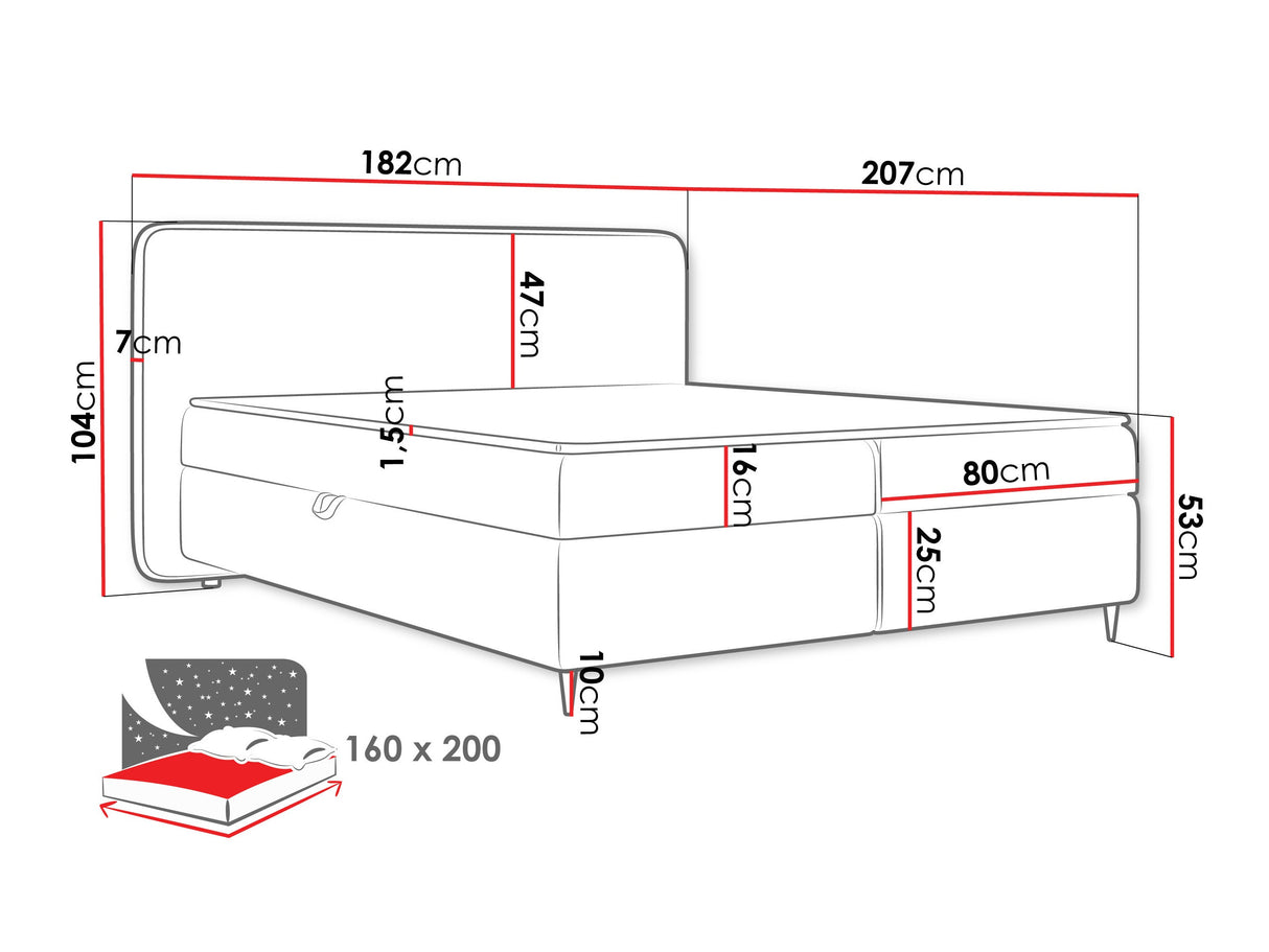 Cama continental 614659