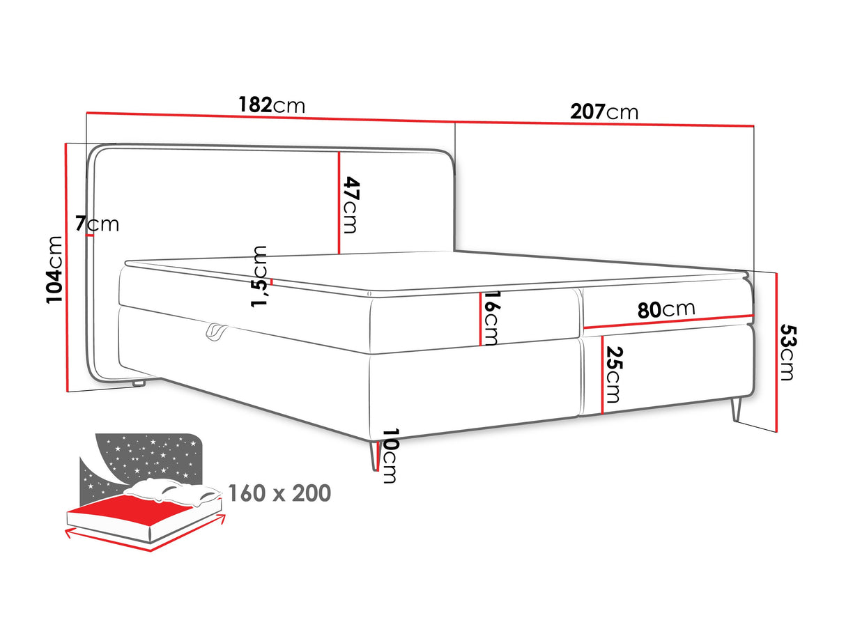 Cama continental 614659