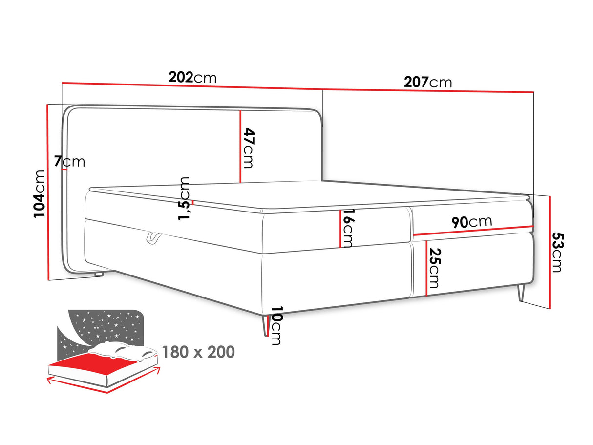 Cama continental 614659