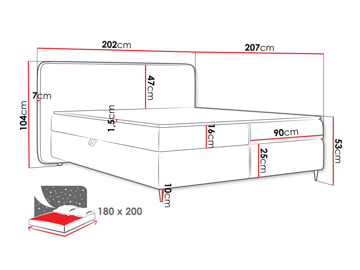 Cama continental 614659