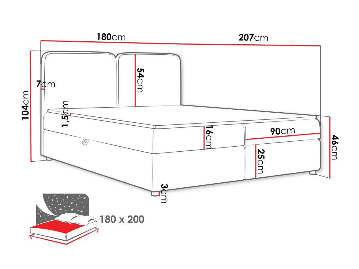 Cama continental 614746