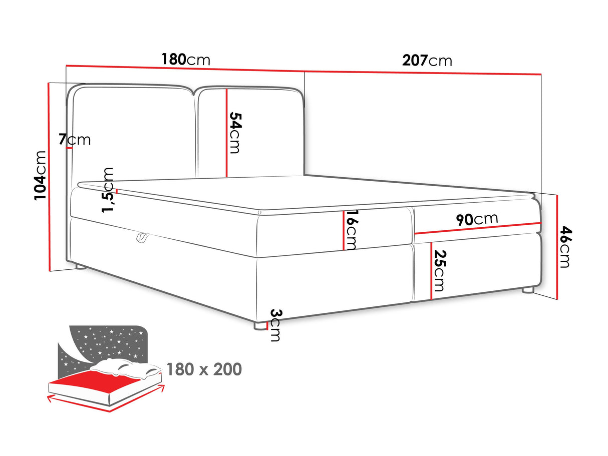 Cama continental 614746