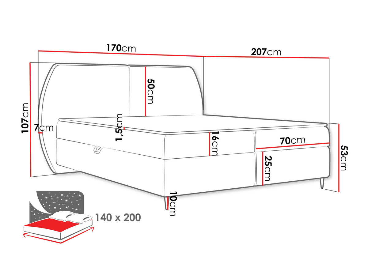 Cama continental 614829