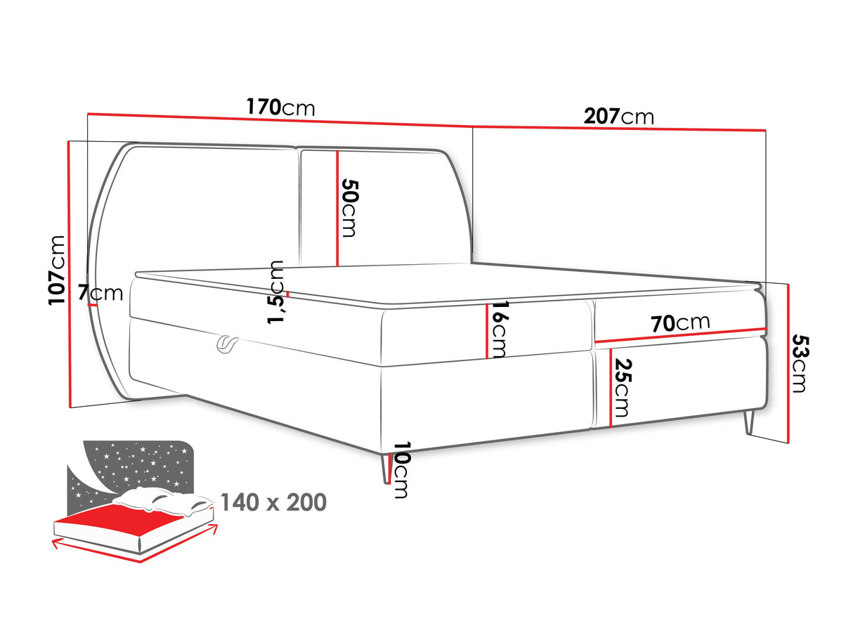 Cama continental 614829