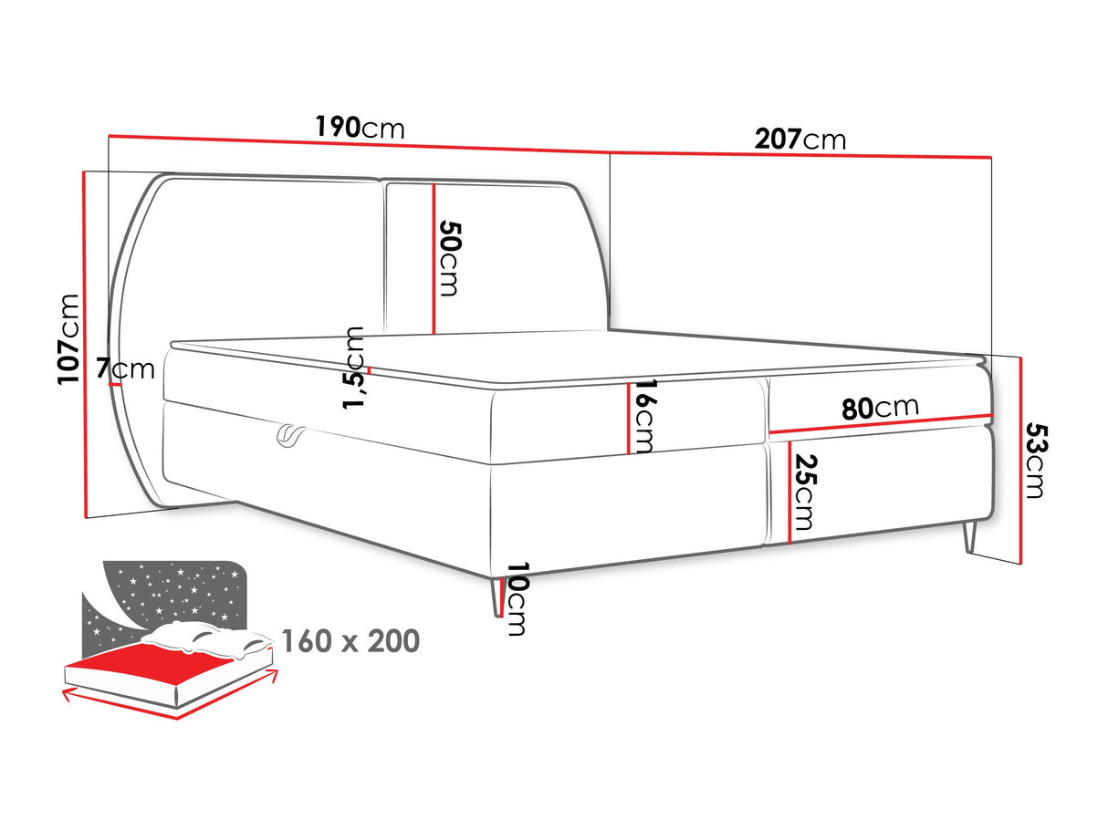 Cama continental 614829