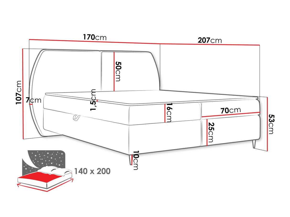 Cama continental 614829