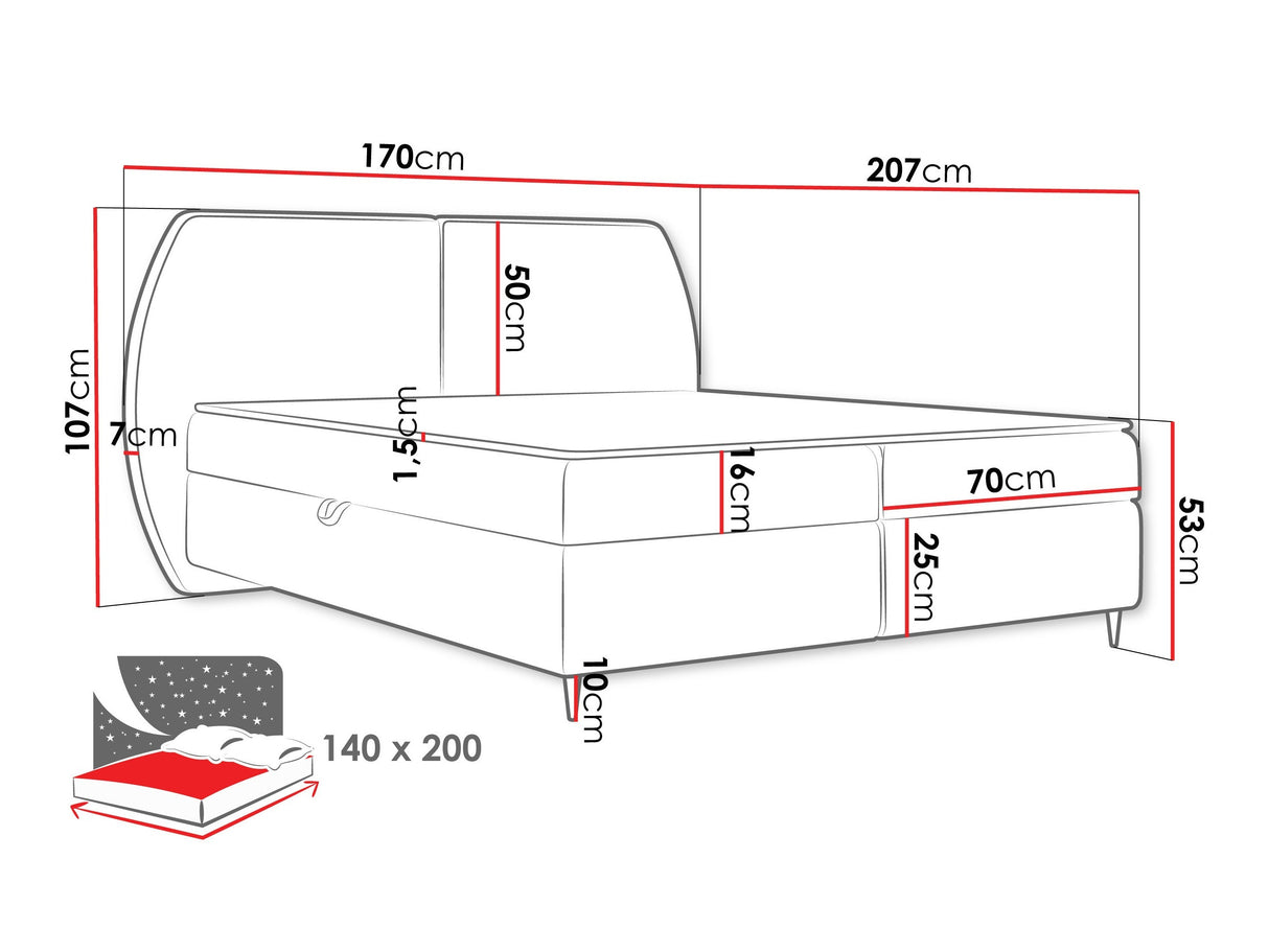 Cama continental 614829