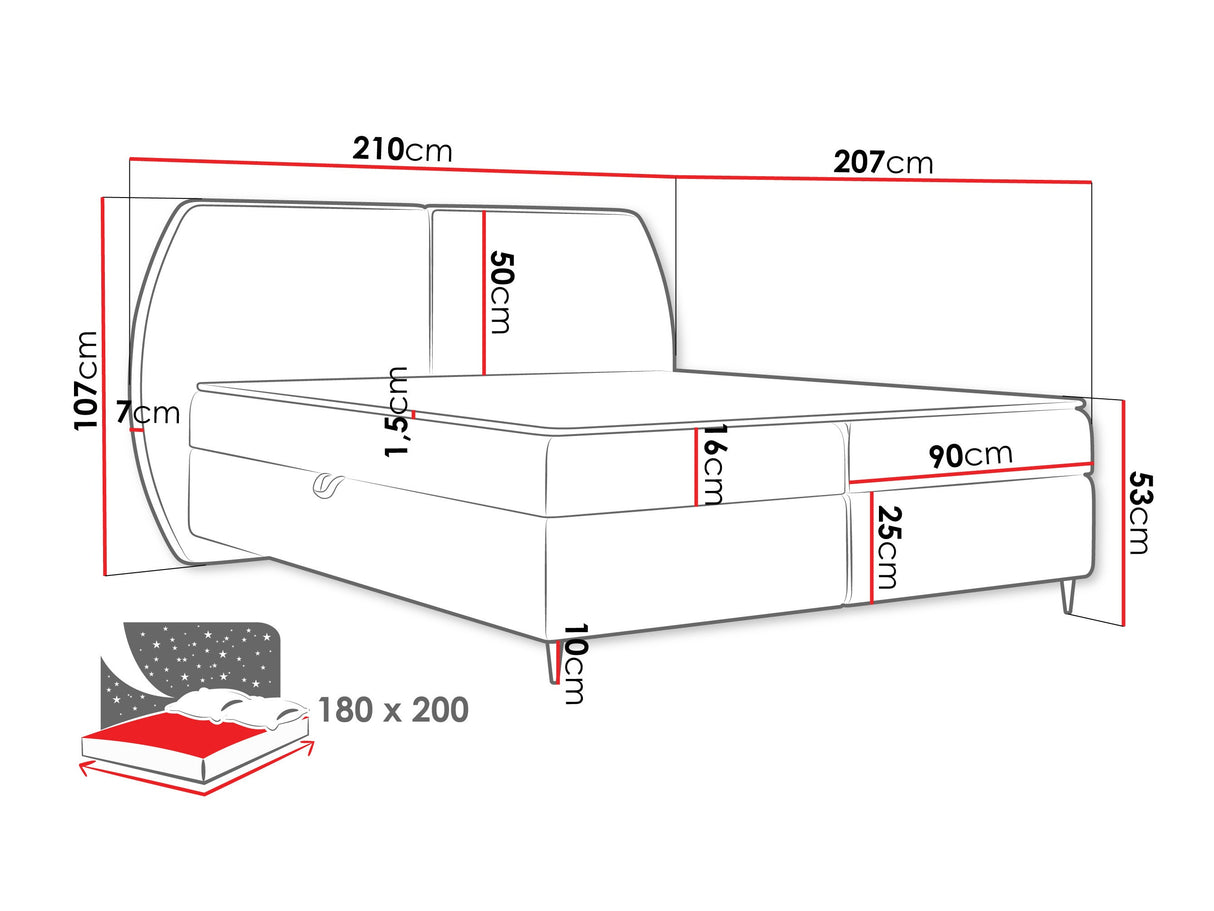 Cama continental 614829