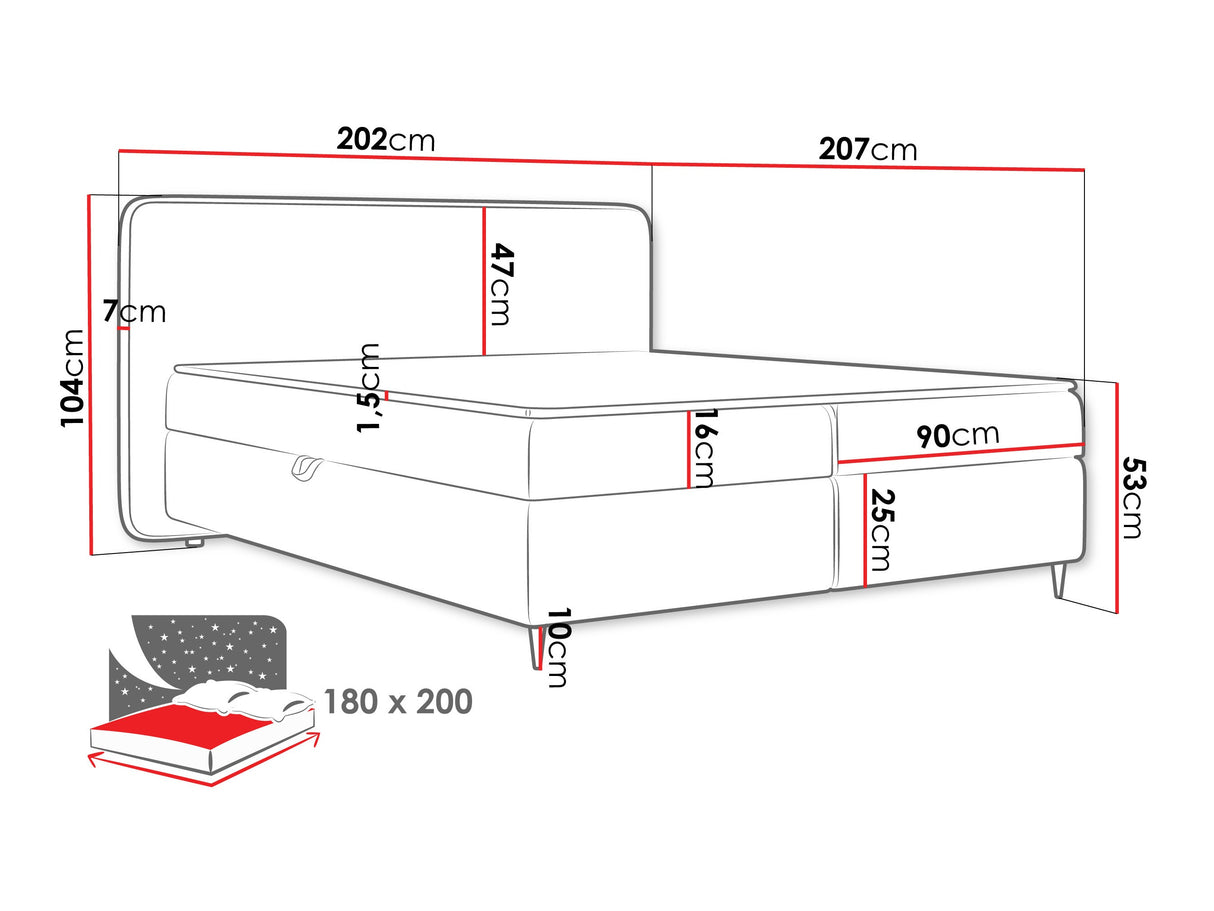 Cama continental 614659