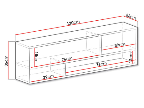 Estantería de pared 444125