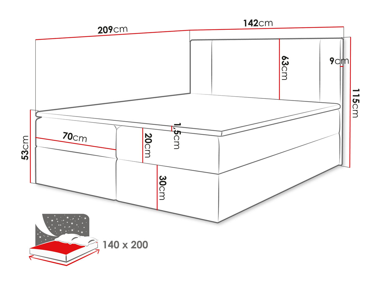 Cama continental 629505