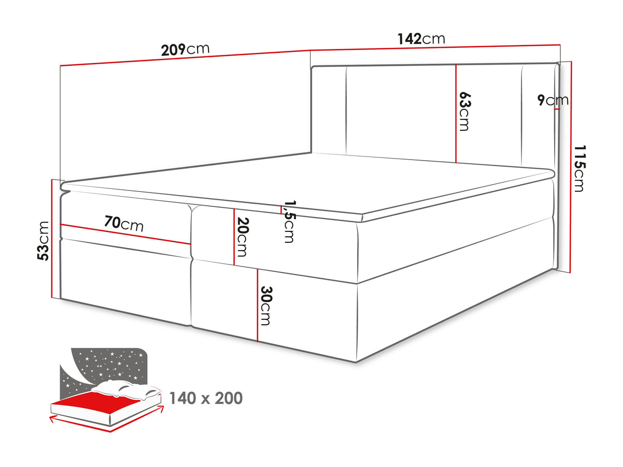Cama continental 629505
