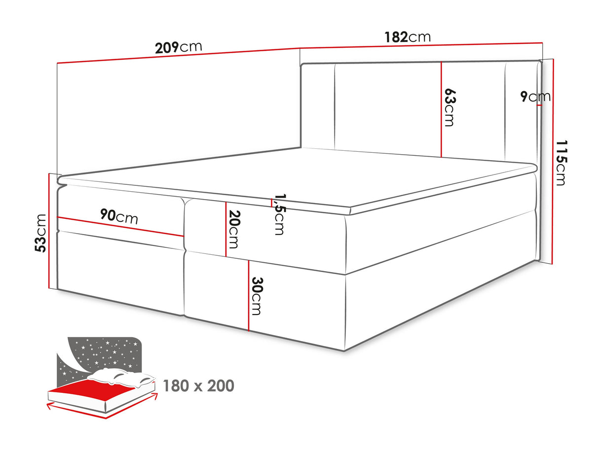 Cama continental 629505