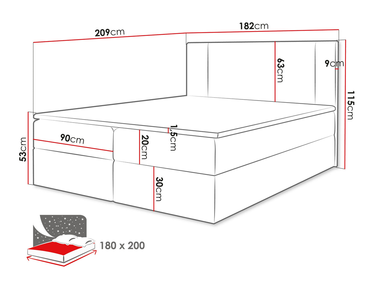 Cama continental 629505