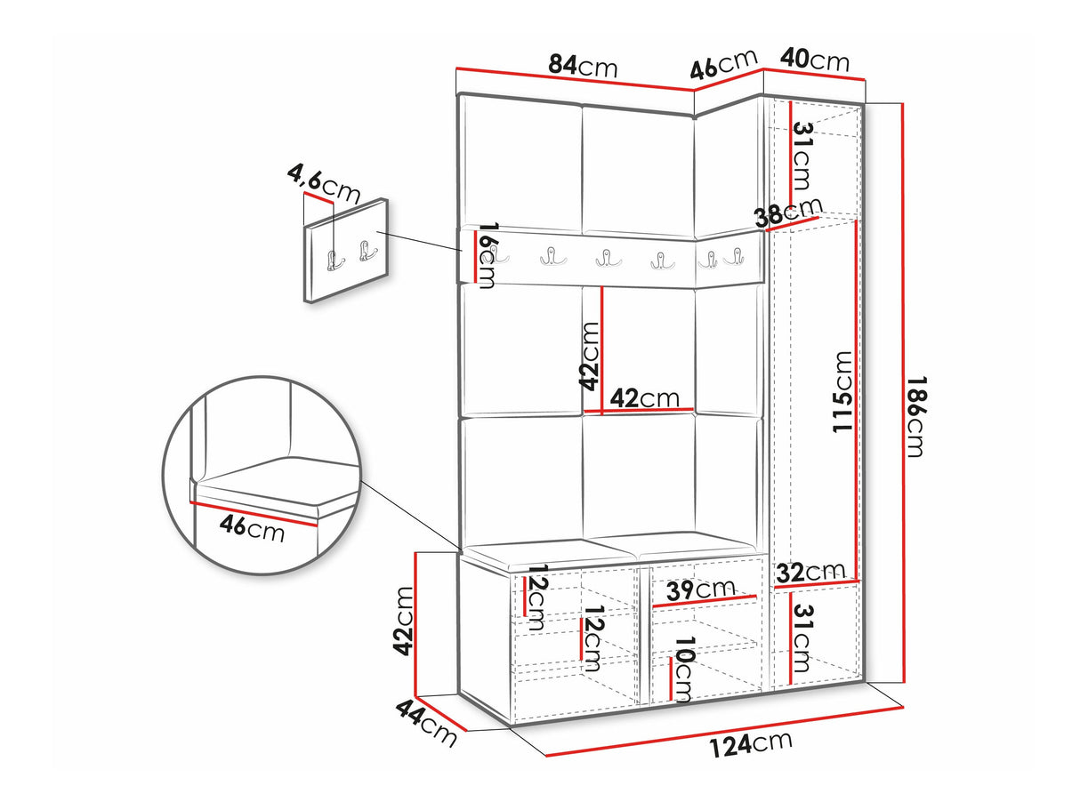 Conjunto para recibidor 445511
