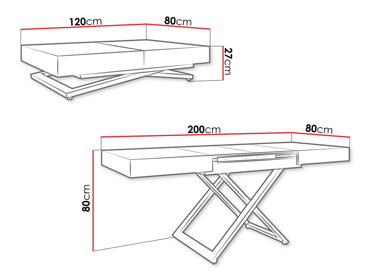 Mesa de centro convertible 634632