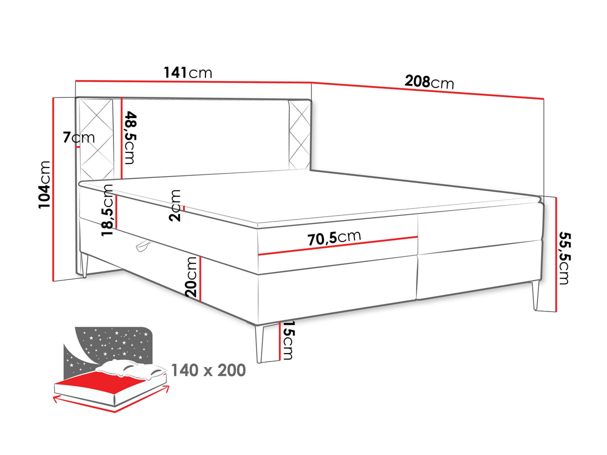Cama continental 640907