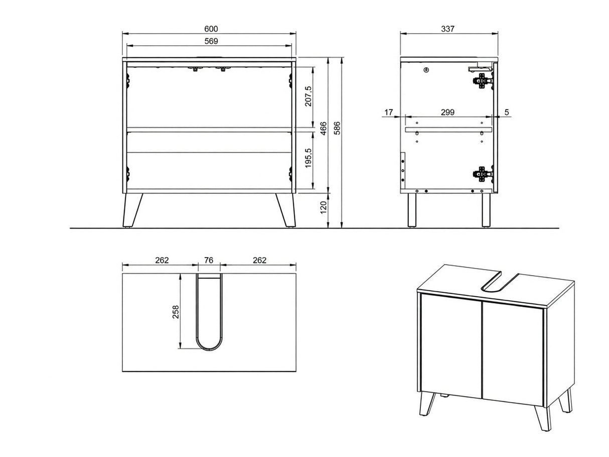Conjunto de mueble de baño 641382