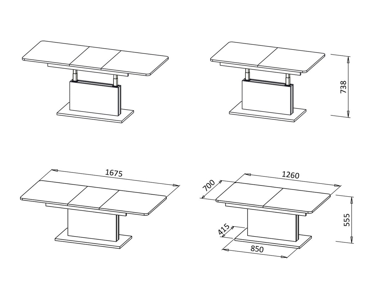 Mesa de centro convertible 448979 4577332