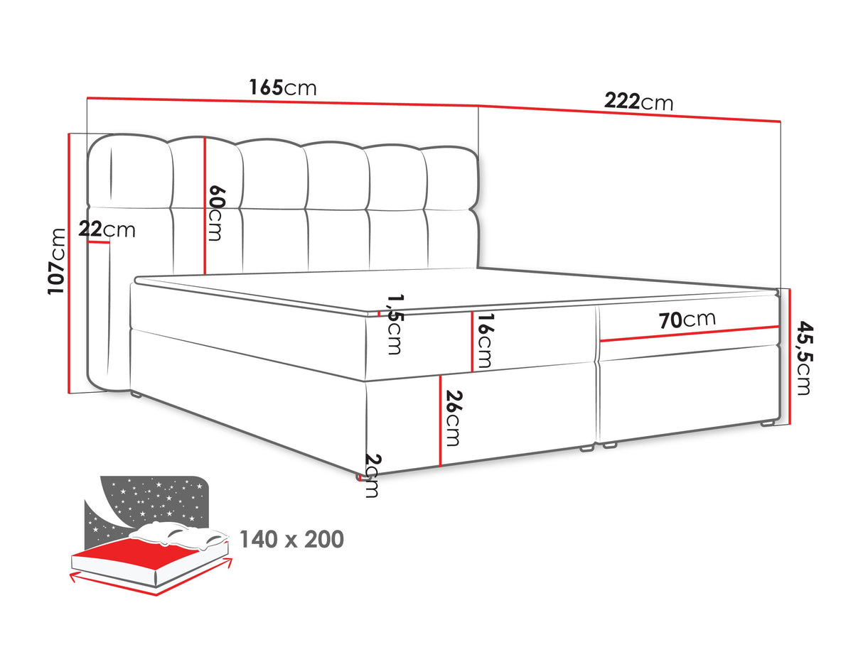 Cama continental 664012