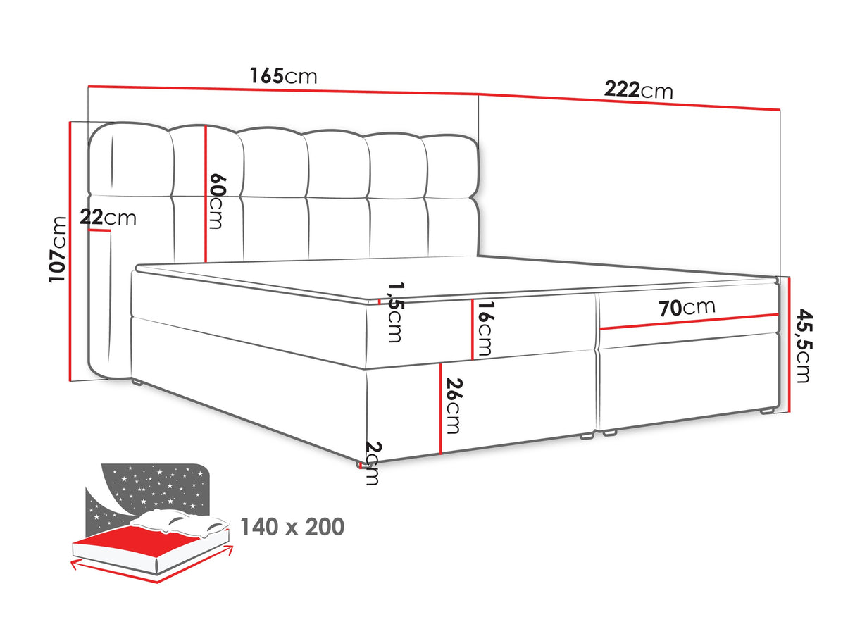 Cama continental 664012