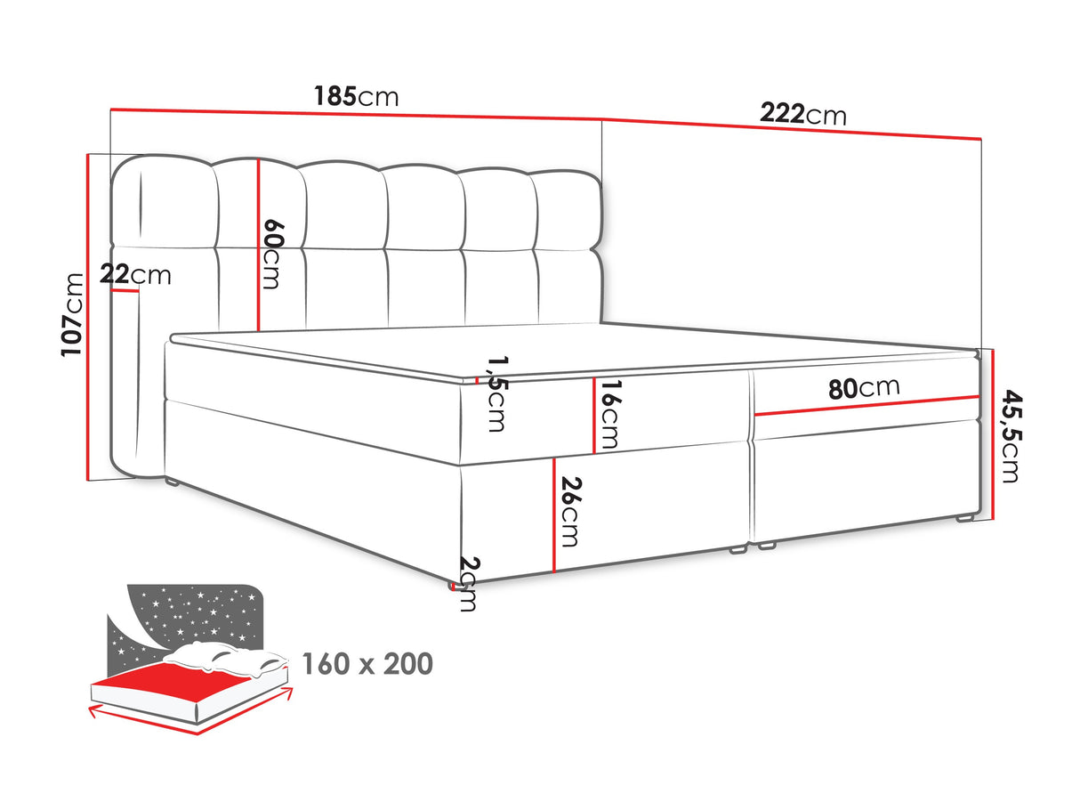 Cama continental 664012