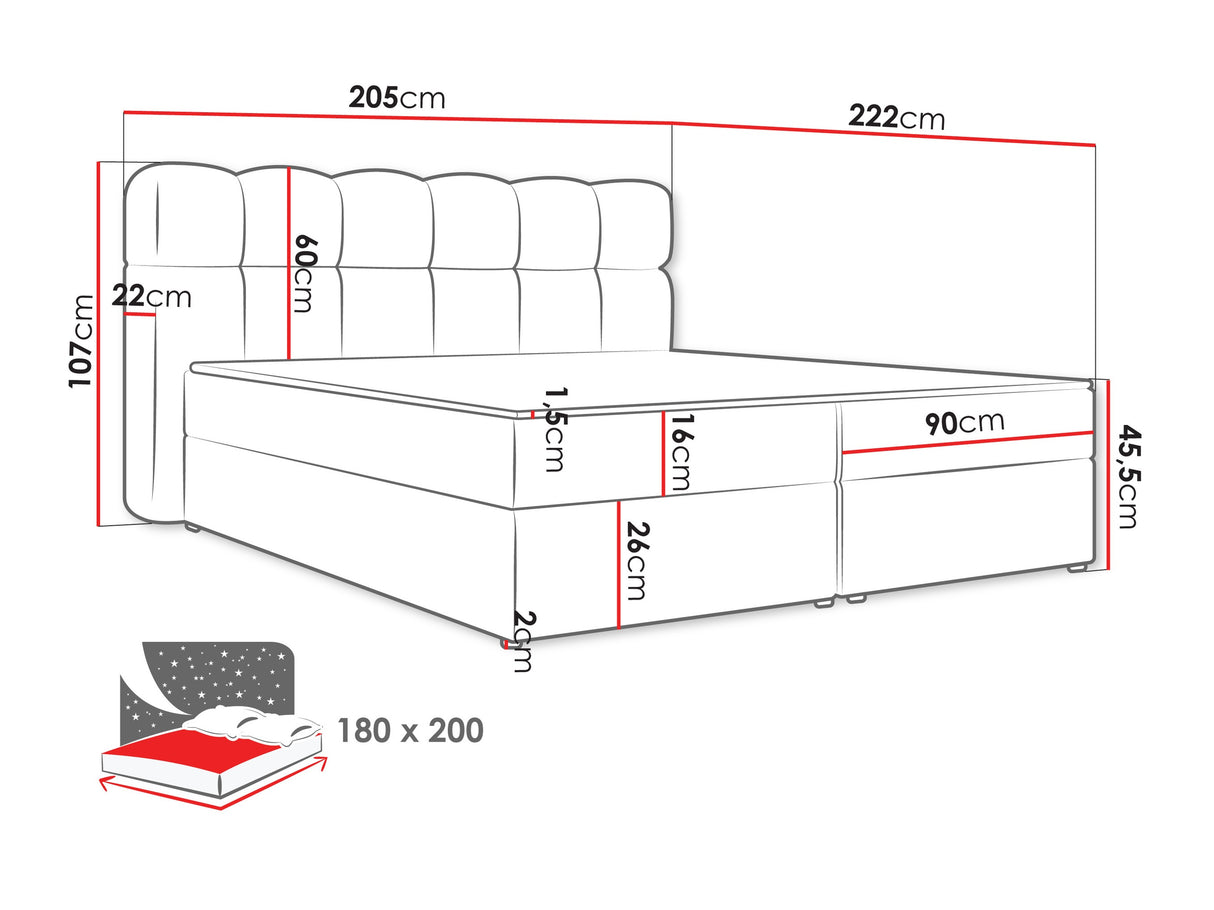 Cama continental 664012