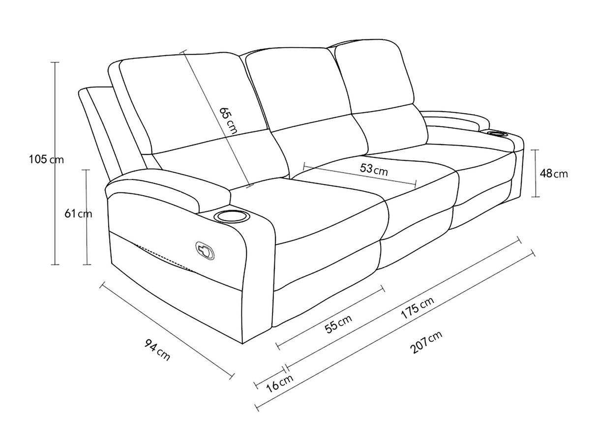 Sofá reclinable 669505