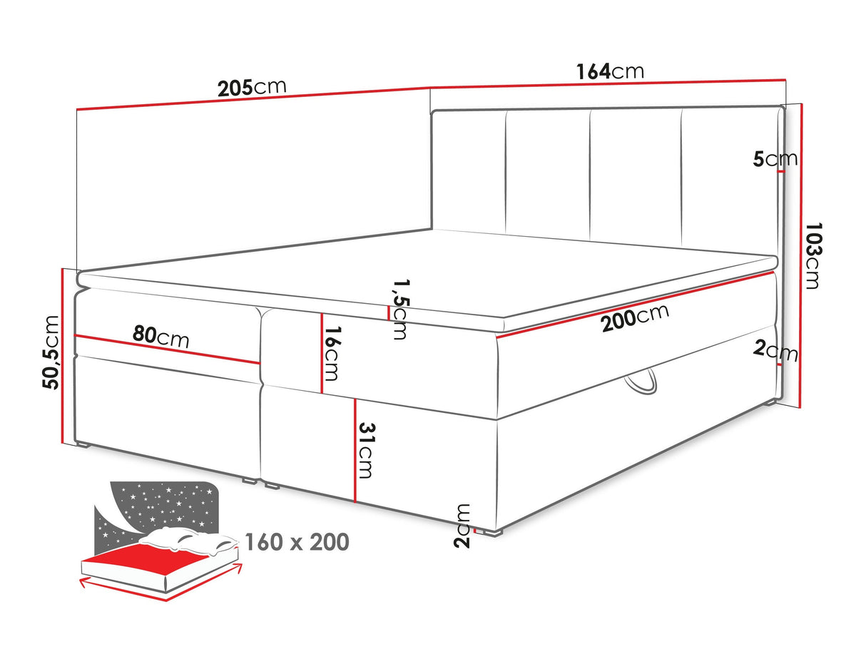 Cama continental 263501 4968821