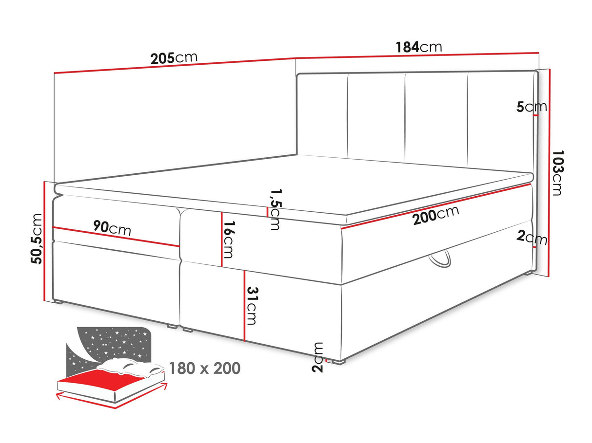 Cama continental 263501 4968871