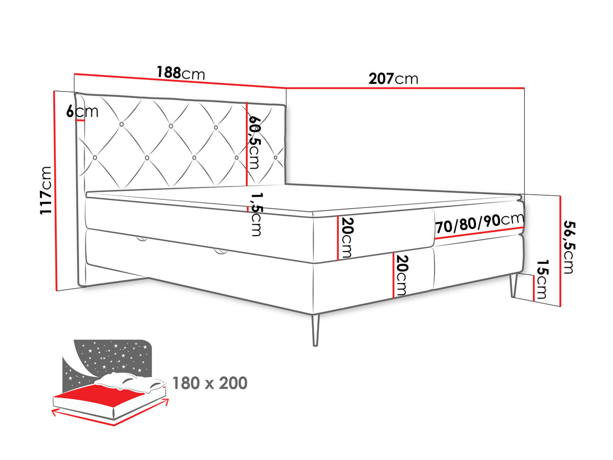 Cama continental 580562 5048797
