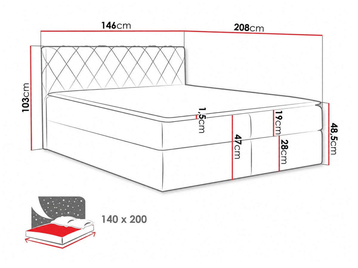 Cama continental 115264 5080120