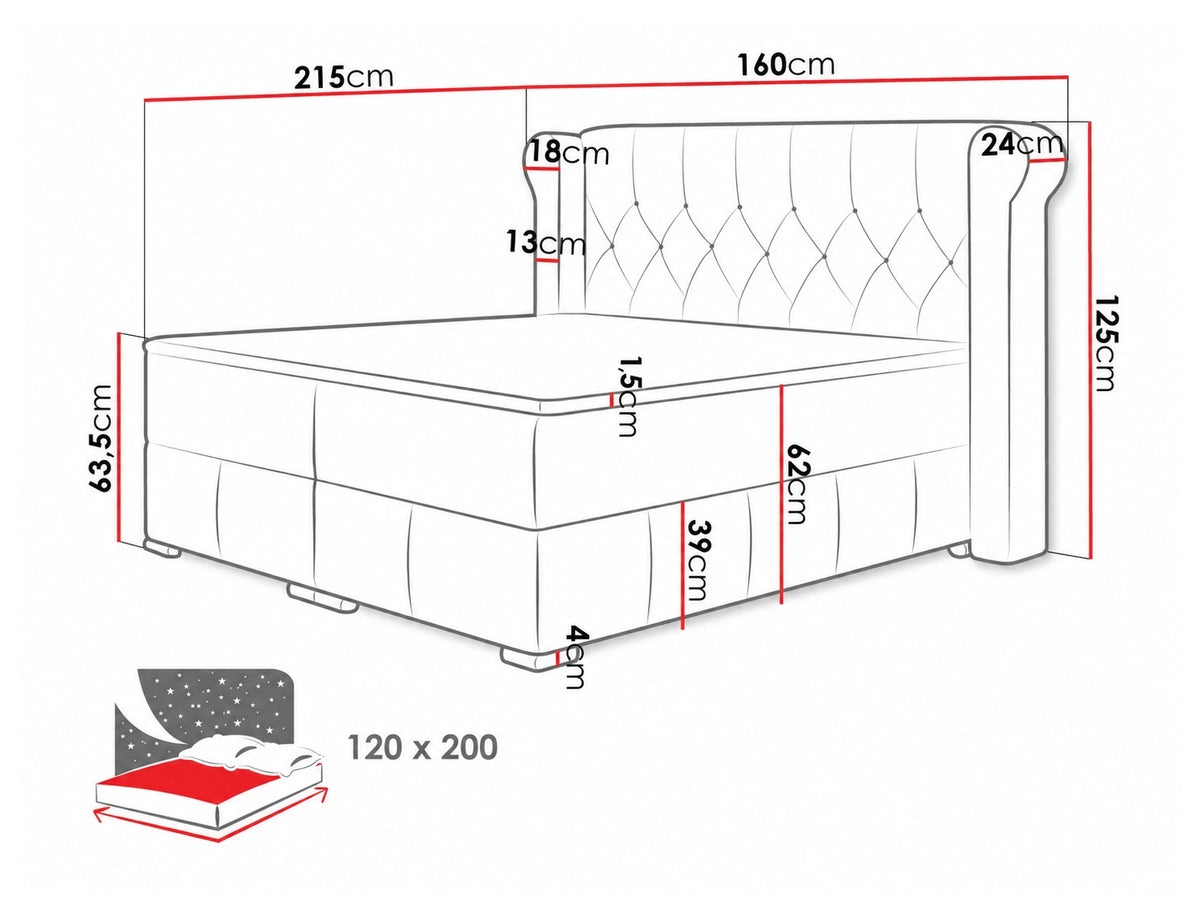 Cama continental 209351 5091111