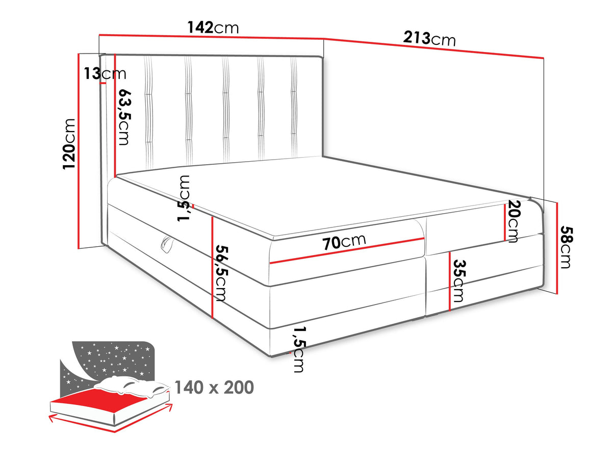 Cama continental 233823 5146418