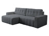 Sofá rinconero Zegara, gris oscuro 5162938