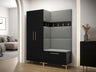 Recibidor Portal modelo A 160 cm, negro, paneles manila 16 5170967