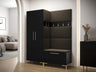 Conjunto para recibidor Portal 160 cm, negro, paneles manila 04 5170995