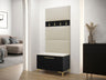 Recibidor Portal modelo C 90 cm, negro, paneles manila 02 5171129