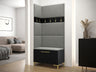Recibidor Portal modelo D 90 cm, negro, paneles manila 16 5171141