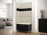 Recibidor Portal modelo D 90 cm, negro, paneles manila 02 5171177