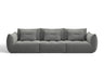 Sofá modular Formentera 5 plazas, gris oscuro 5182828
