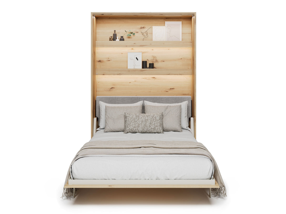 Conjunto de cama abatible Altea con LED, marrón claro Art 82626 5197944